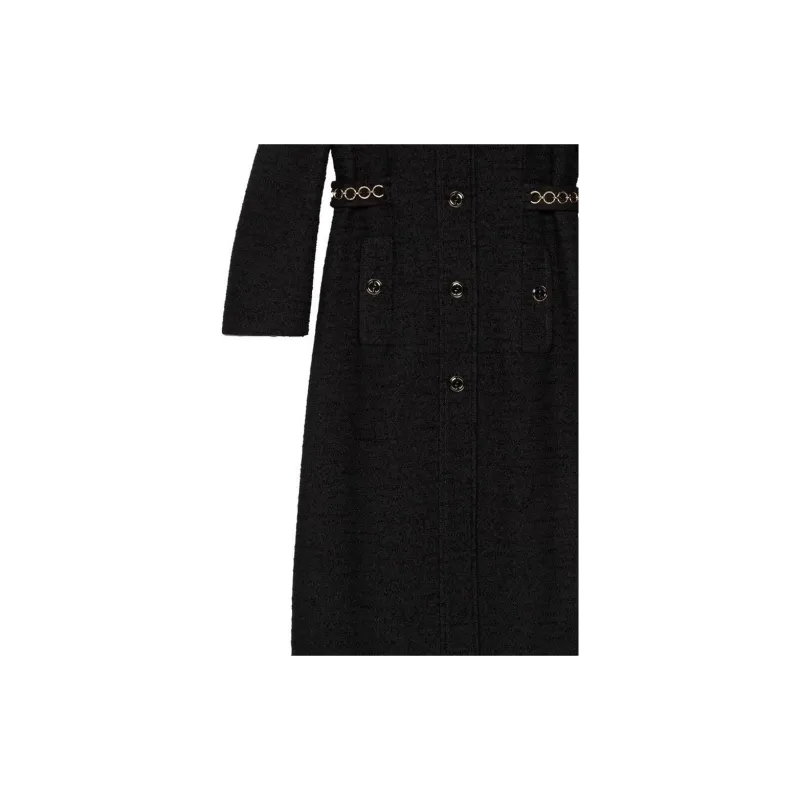 GUCCI Buttoned Bouclé Coat-1