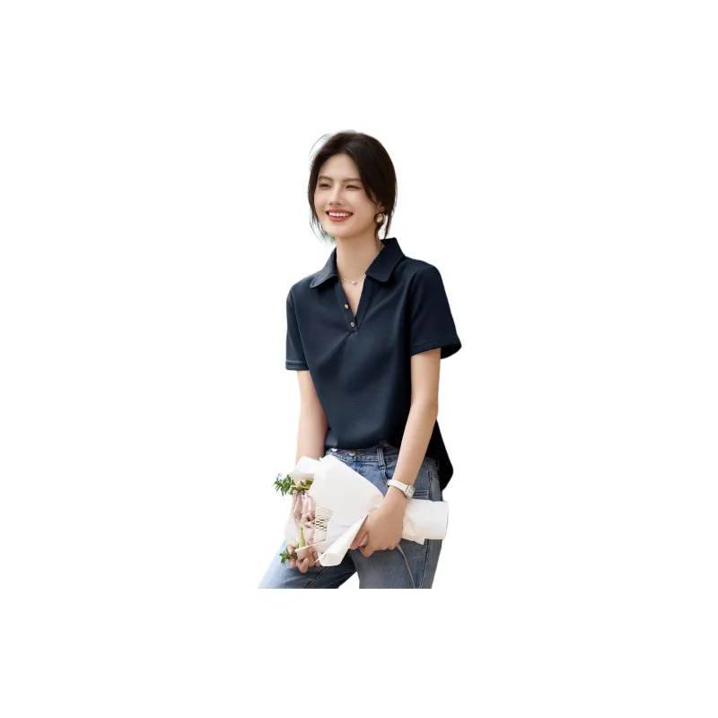 XWI T Shirts Women's Navy Blue-1