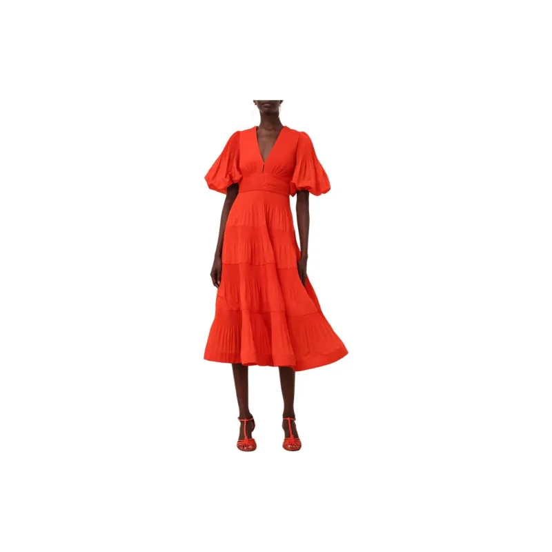 Zimmermann Plissé Flared Midi Dress-1