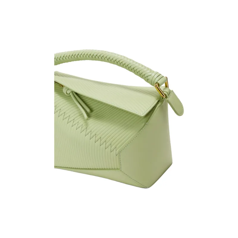 LOEWE Puzzle Cow Leather Shoulder Bag, Crossbody Bag, Handbag Small Size Women's Light Pear-6