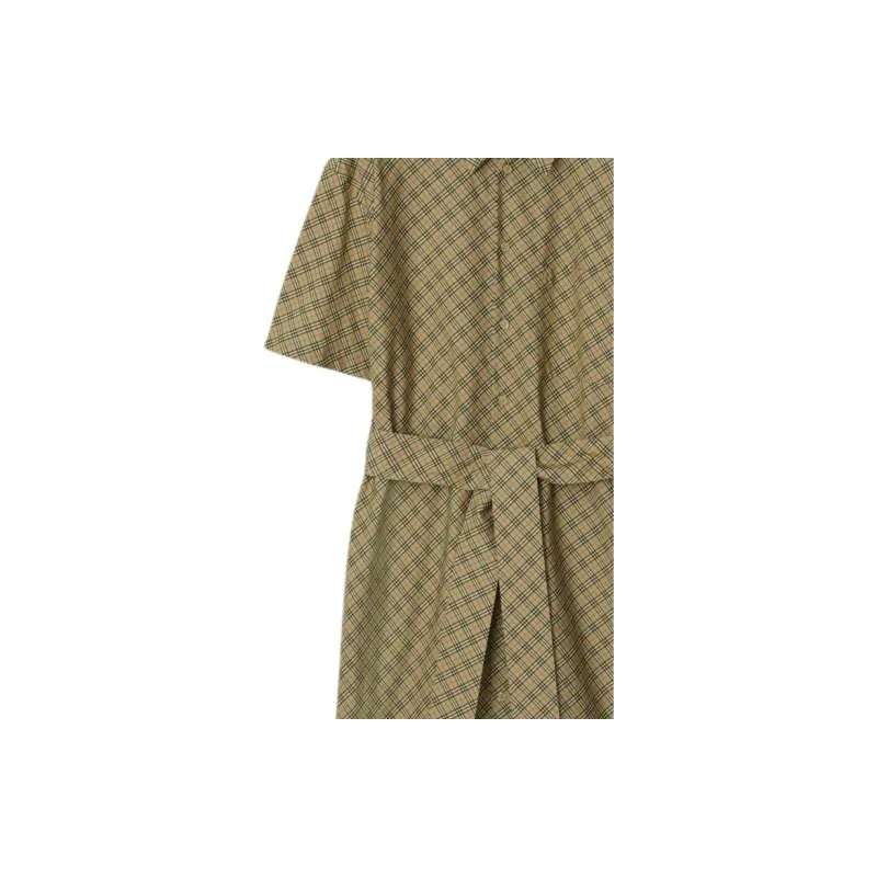 Burberry Checked Cotton Shirtdress-6