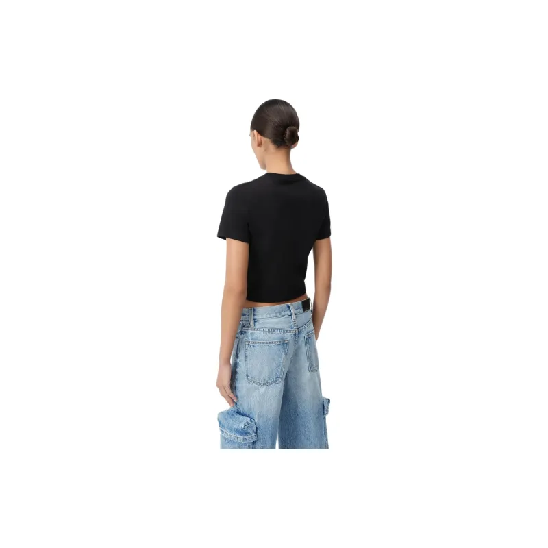 AMIRI Ma Embroidered Cropped T Shirt-2