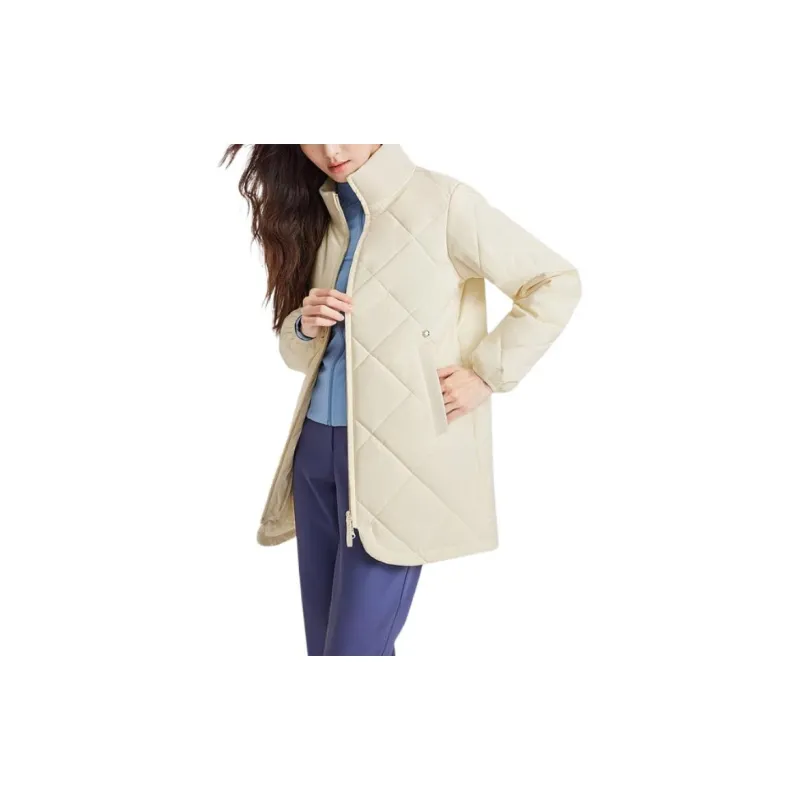 Skechers Sports Lifestyle Sports Casual Puffer Jacket Women's Pearl White-2