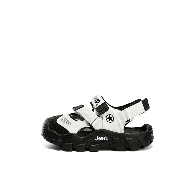 Jeep Children's Sandals White Black Kids'-0