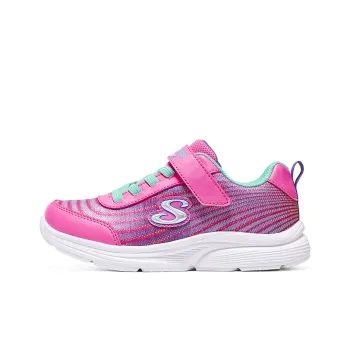 Skechers Girls Cushioning, Wear Resistant Low Top Kids' Running Shoes Peach Red Multicolor Teenagers