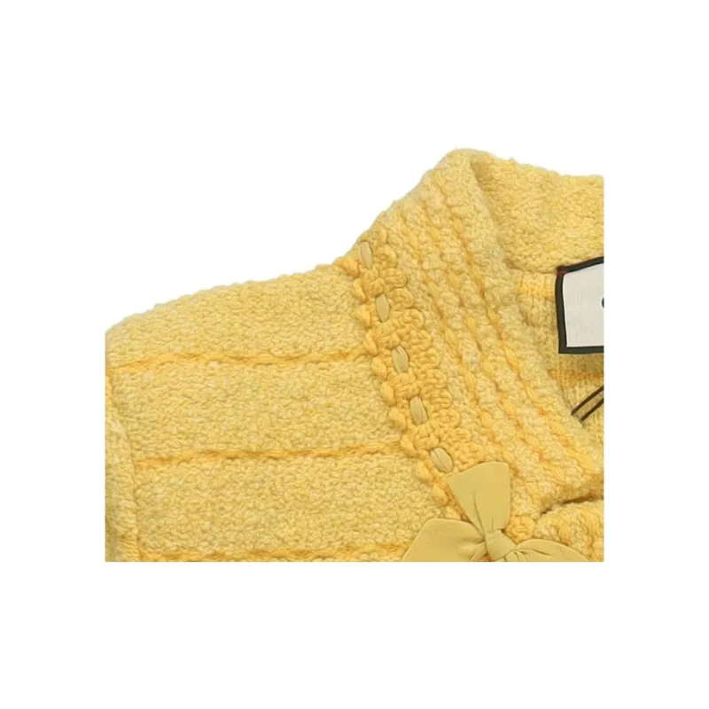 GUCCI SS23 Knitted Fabric Cardigan Women's Yellow-2