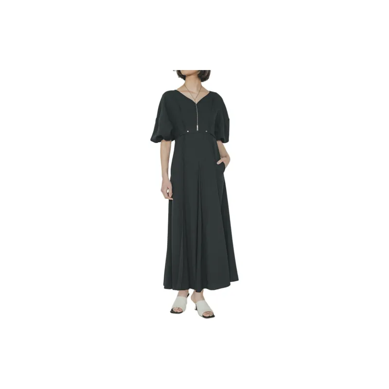 PUBLIC TOKYO Short Sleeved Dresses Women's Black-4