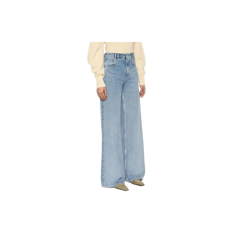 ISABEL MARANT Lemony Wide-Leg Jeans-3