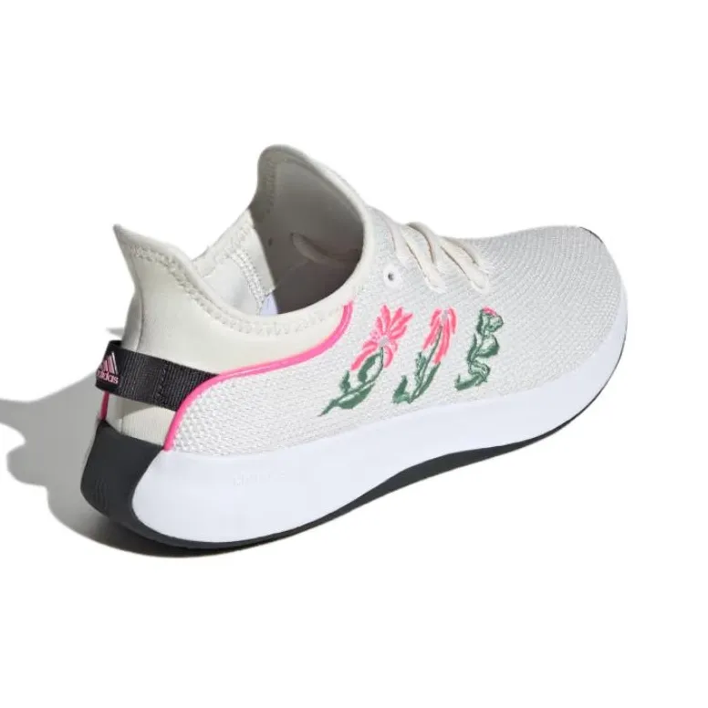 Adidas Cloudfoam Pure Spw Core White Preloved Green Lucid Pink Women's-2