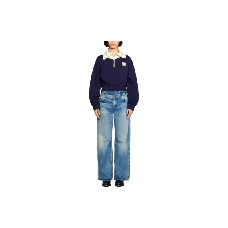 Sandro Sweatshirt Women's Dark Blue-2