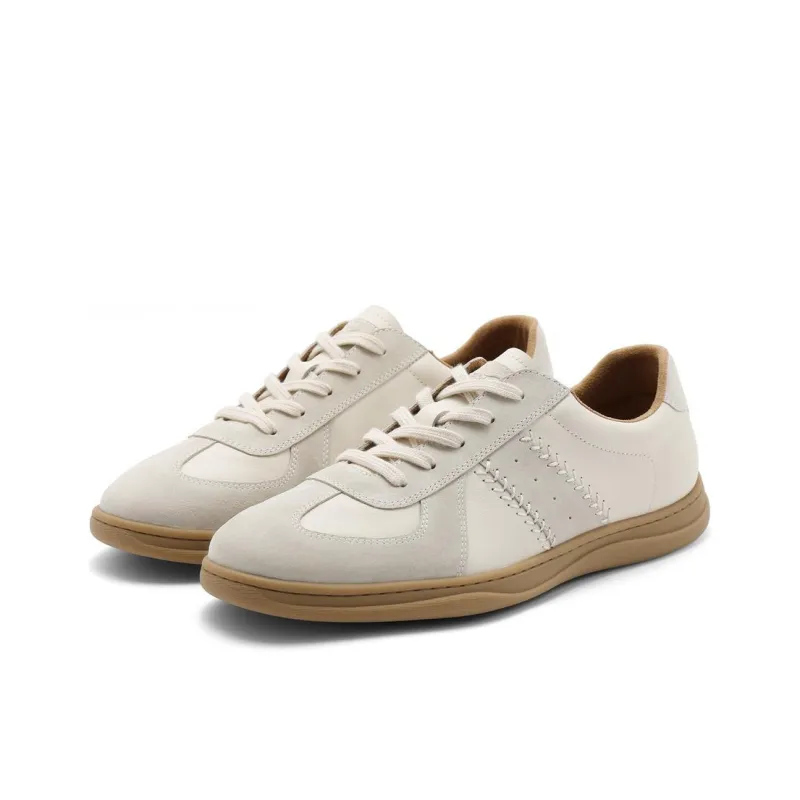 Senda Skateboard Shoes Men Low Top Beige Red-8