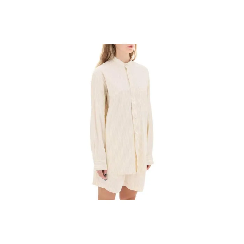 Birkenstock Striped Organic Cotton Pyjama Shirt-1