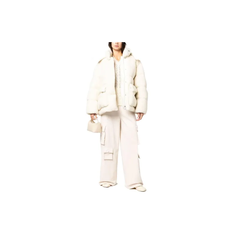 OFF-WHITE Arrows Fleece-texture Puffer Jacket-1