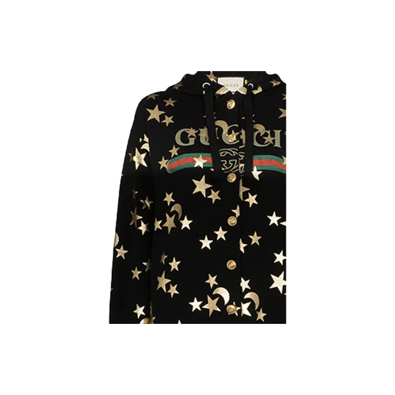 GUCCI Sweatshirt Coat Women's Black-5