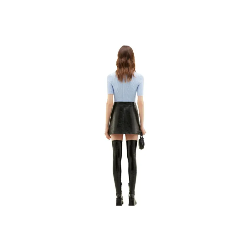COURREGES Reedition Short Sleeved Ribbed Jumper-1