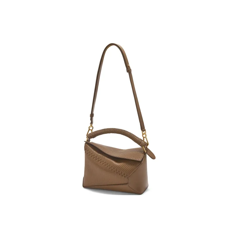 LOEWE Puzzle Cow Leather Shoulder Bag, Crossbody Bag, Handbag Trumpets Women's Tundra Green-4