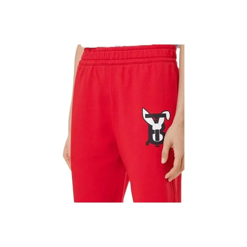 Burberry SS23 Knitted Sports Pants Women's Red-2