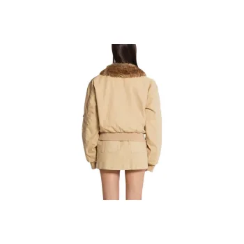 DRAGON FACE Puffer Jacket Women's Khaki