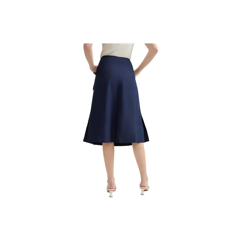 Hush Puppies Casual Long Skirts Women's Dark Blue-2