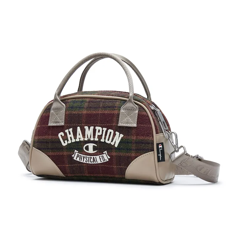 Champion Fabric, Synthetic Leather Shoulder Bag Unisex Night Brown Red/Light Bone-1
