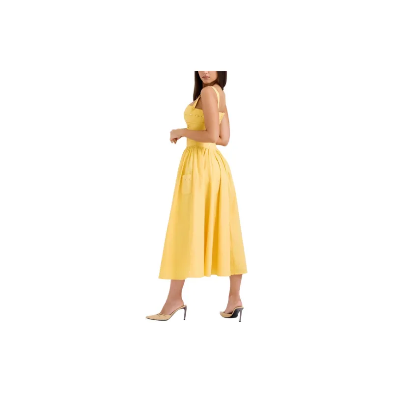 HOUSE OF CB Vivien Slip Dress Women's Apricot/Apricot-4