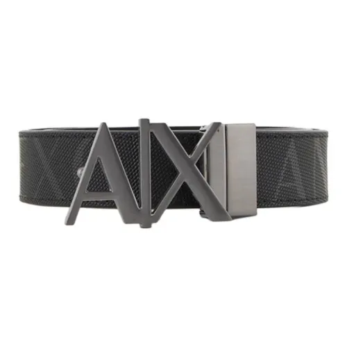EMPORIO ARMANI Artificial Leather Leather Belts Men's Black  