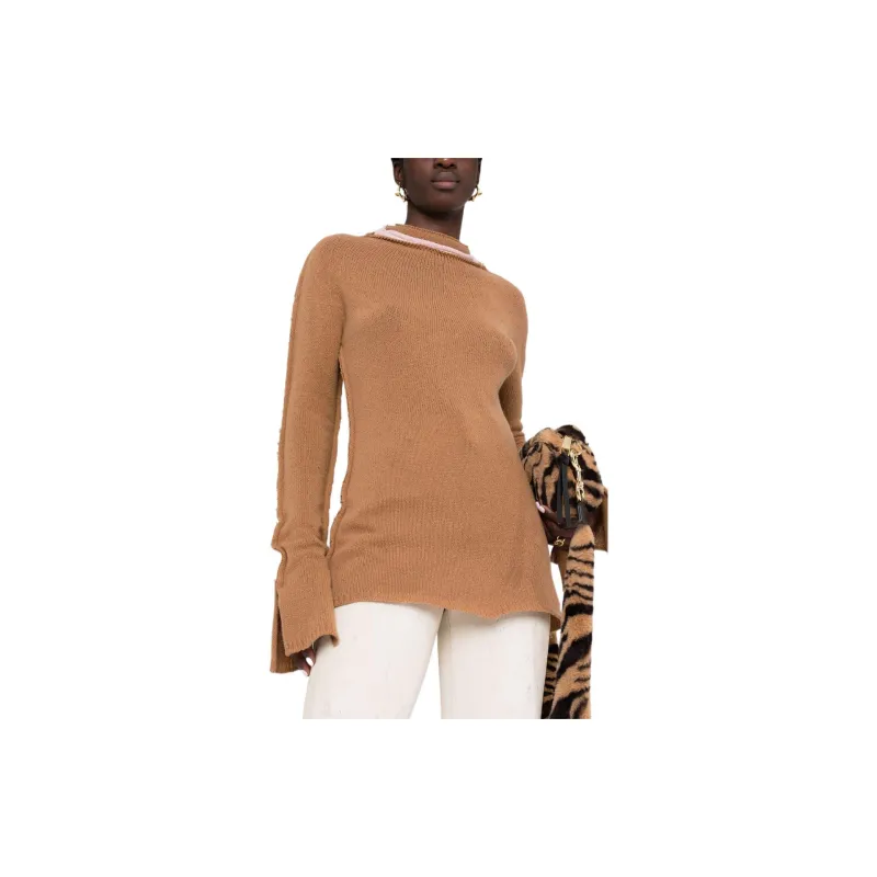 MARNI Cashmere Sweaters Women's Brown-3