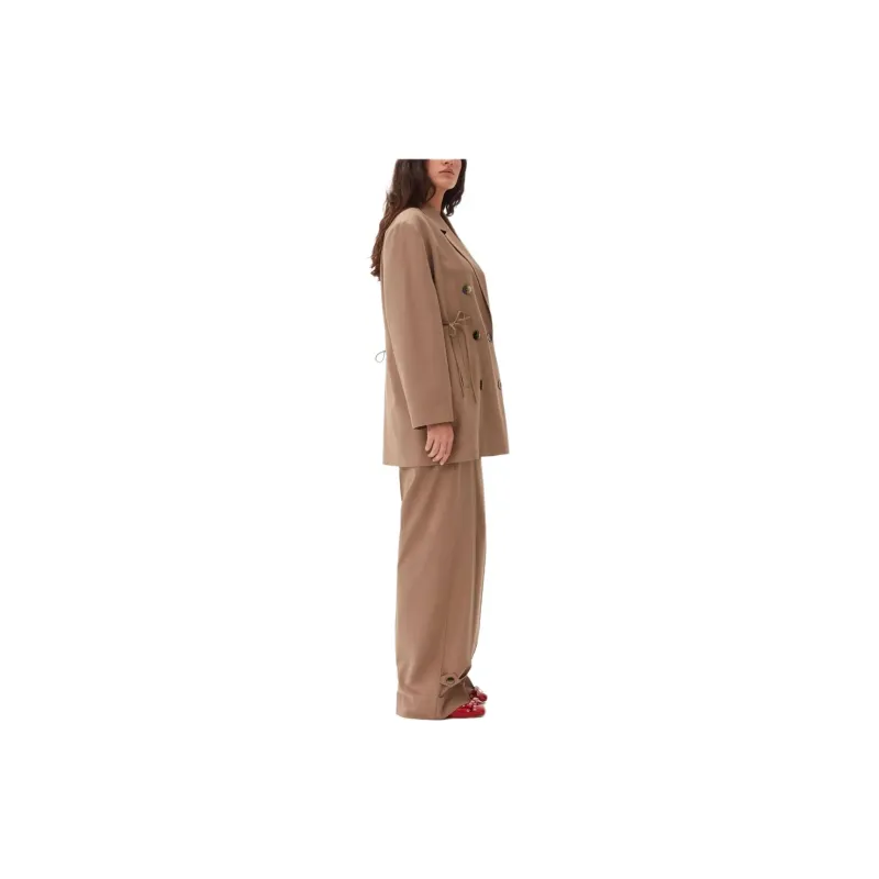 GANNI Double Breasted Oversized Blazer-3