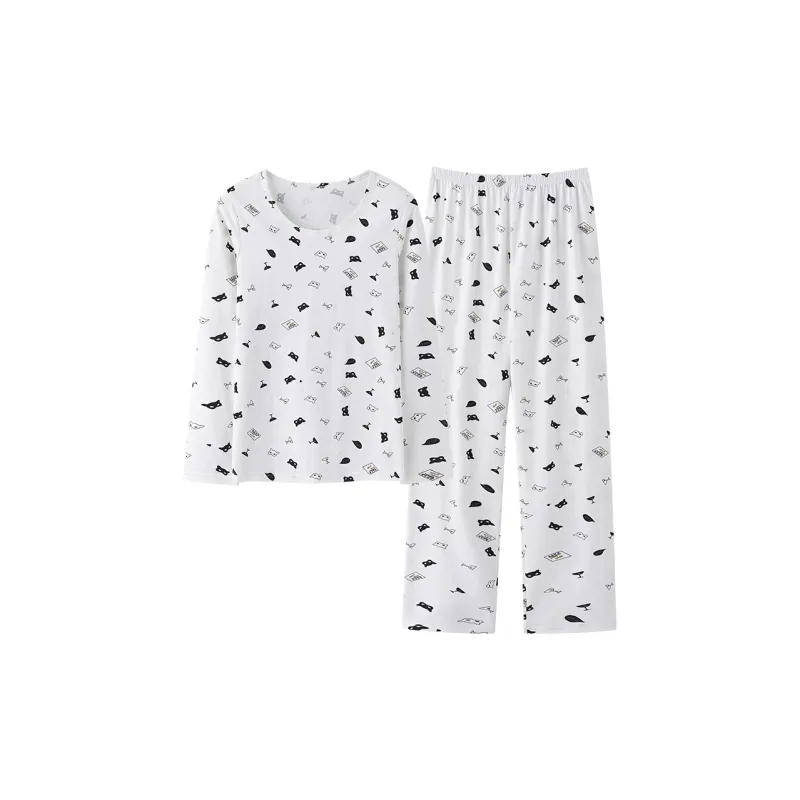 William Pajama Set Women's White-0