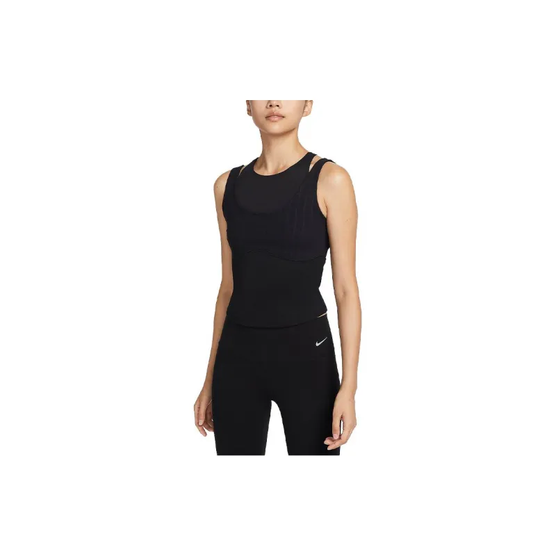 Nike Dri Fit Sleeveless Sports Shirts Women's Black-3