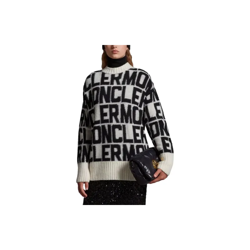 Moncler All Over Logo Intarsia Knit Sweater-2