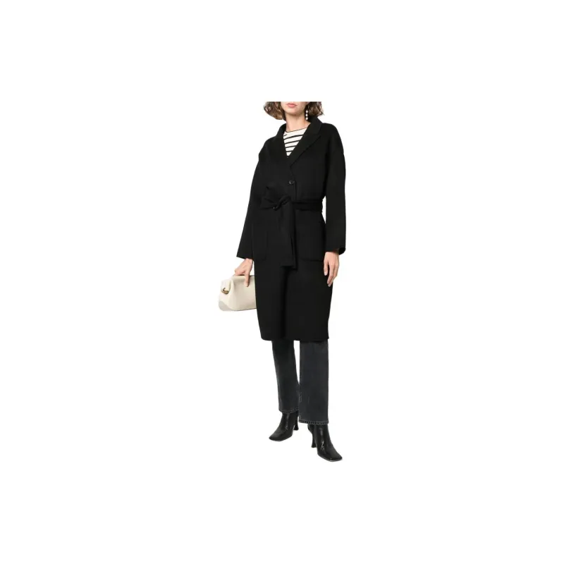 Anine Bing V Neck Double Breasted Coat-1