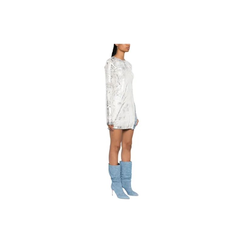 DIESEL Long-Sleeved Dresses Women's White-2