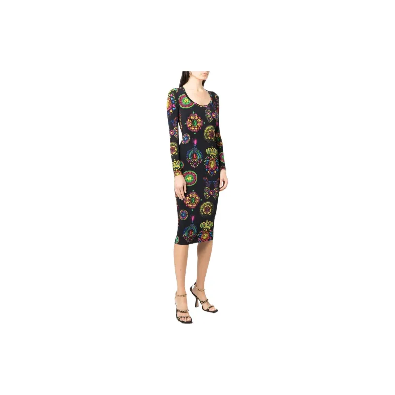 VERSACE VERSACE Long-Sleeved Dresses Women's Multicolor-1