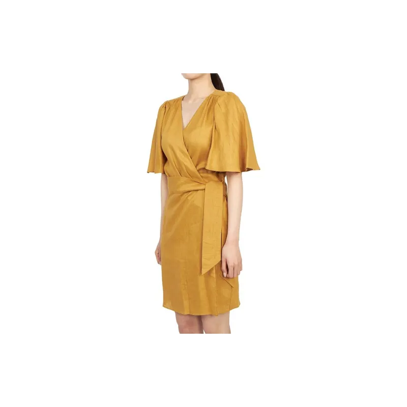 Vanessa Bruno Short Sleeved Dress Women's Yellow-5