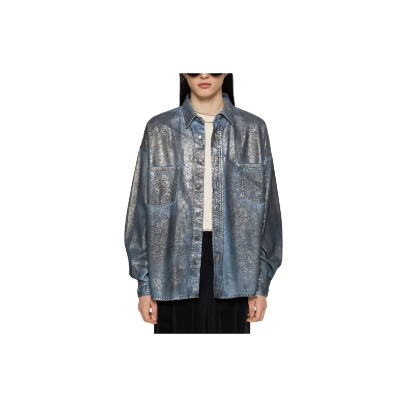 Acne Studios Shirt Unisex Silver Blue-1