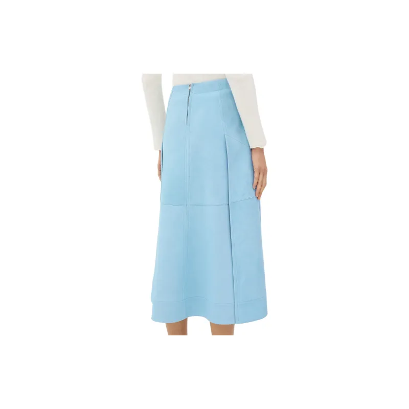 Bottega Veneta Leather Midi Skirt-3