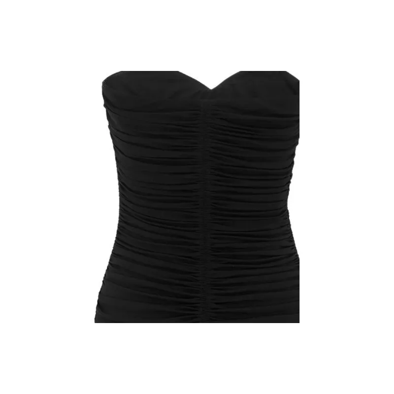 SAINT LAURENT Strapless Ruched Bustier-6