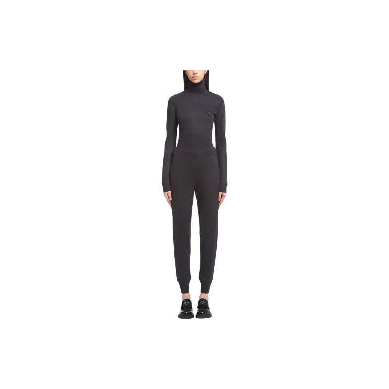 PRADA SS23 Knitted Sports Pants Women's Black-1