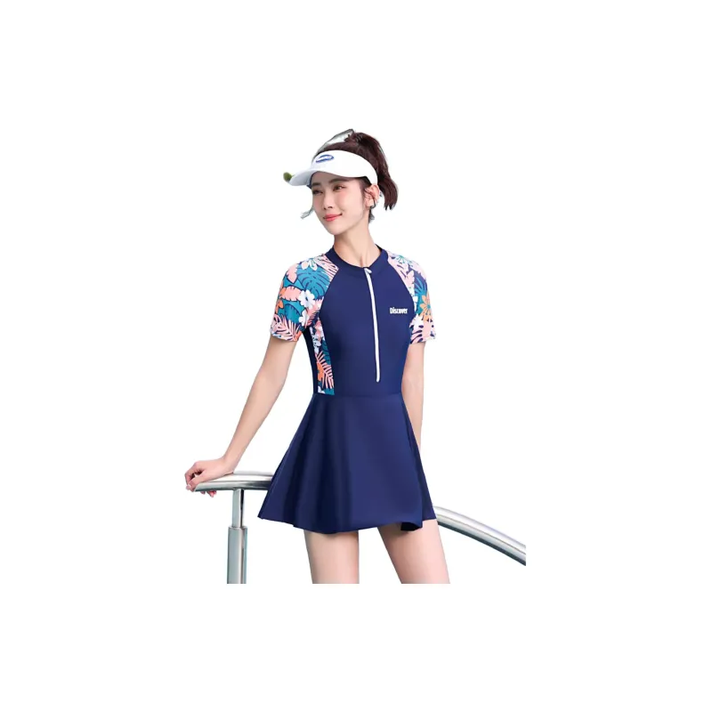 Youyou One Piece Swimsuits Women's Navy Blue-3