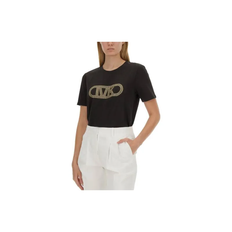 MICHAEL MICHAEL KORS Logo Embellished Crewneck T Shirt-3