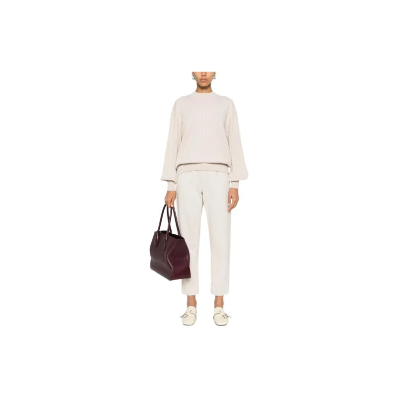 Brunello Cucinelli Crewneck Ribbed Jumper-1