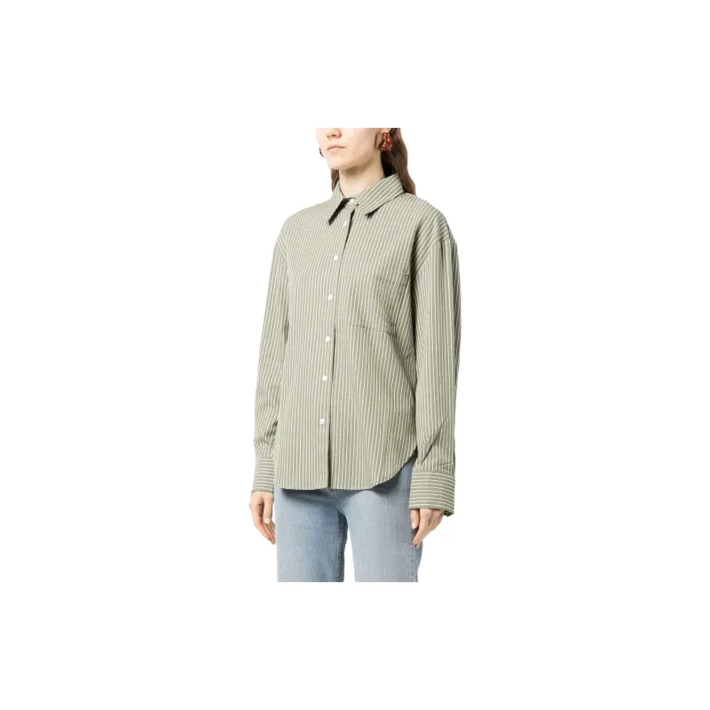 Reformation Shirts Women's Olive Green-2
