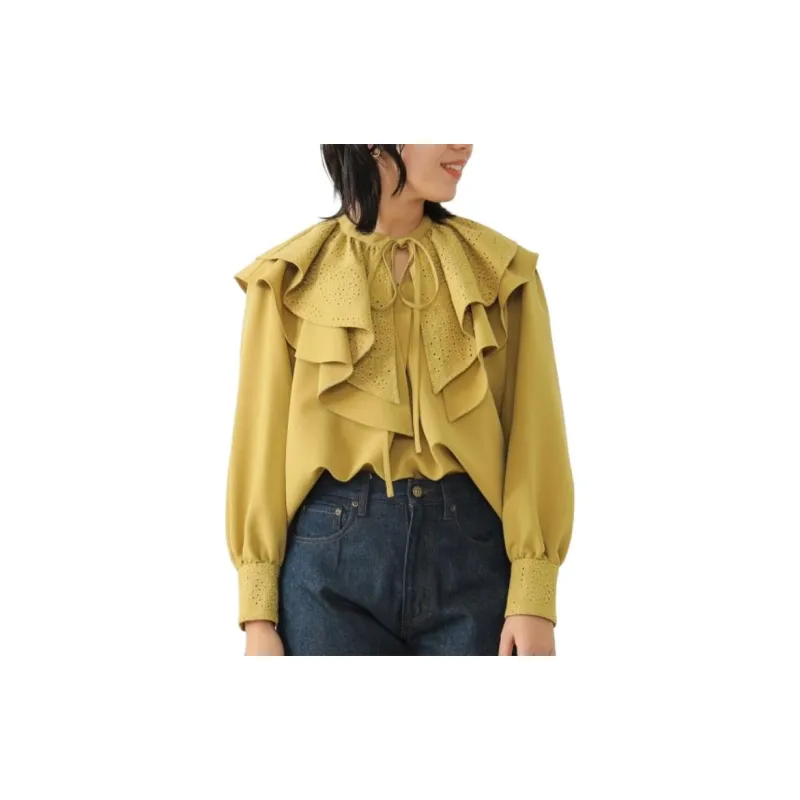 Beams Shirts Women's Mustard-5
