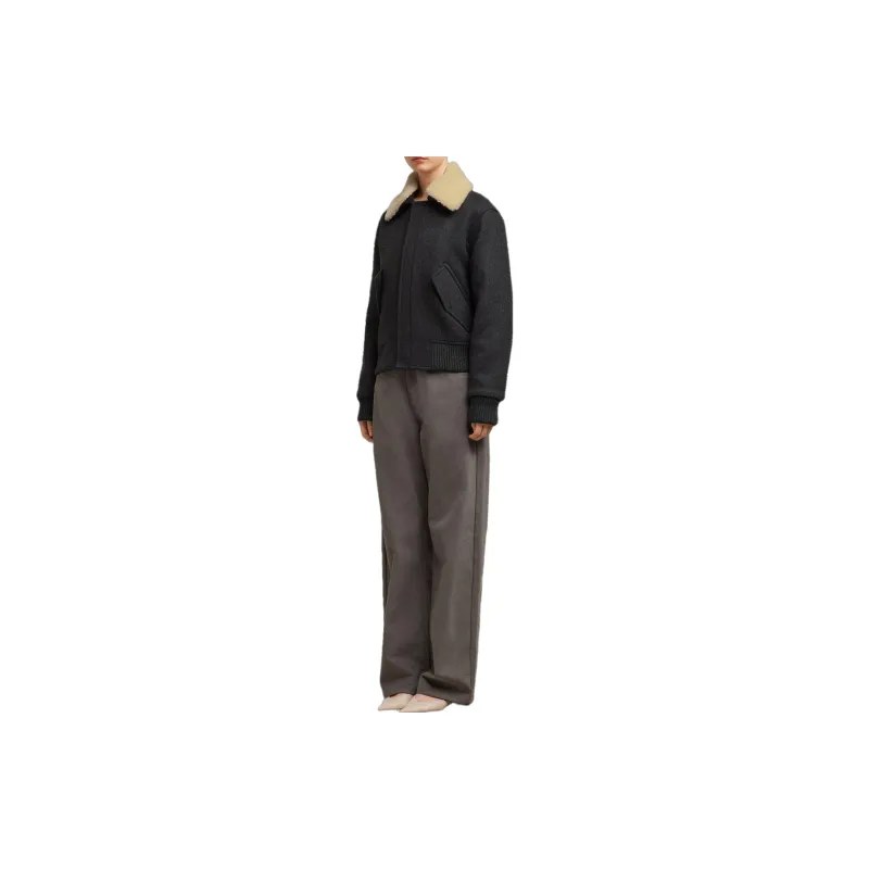 Ami Shearling Collar Jacket 'Grey'-3
