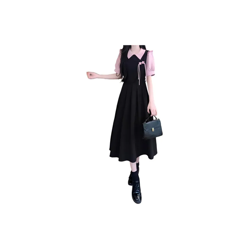 SONDR Short Sleeved Dress Women's Black-1