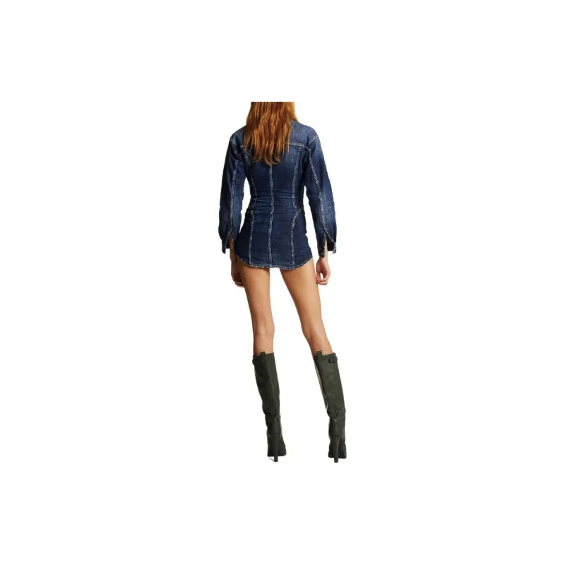DSQUARED 2 Distressed Mini Denim Dress-3