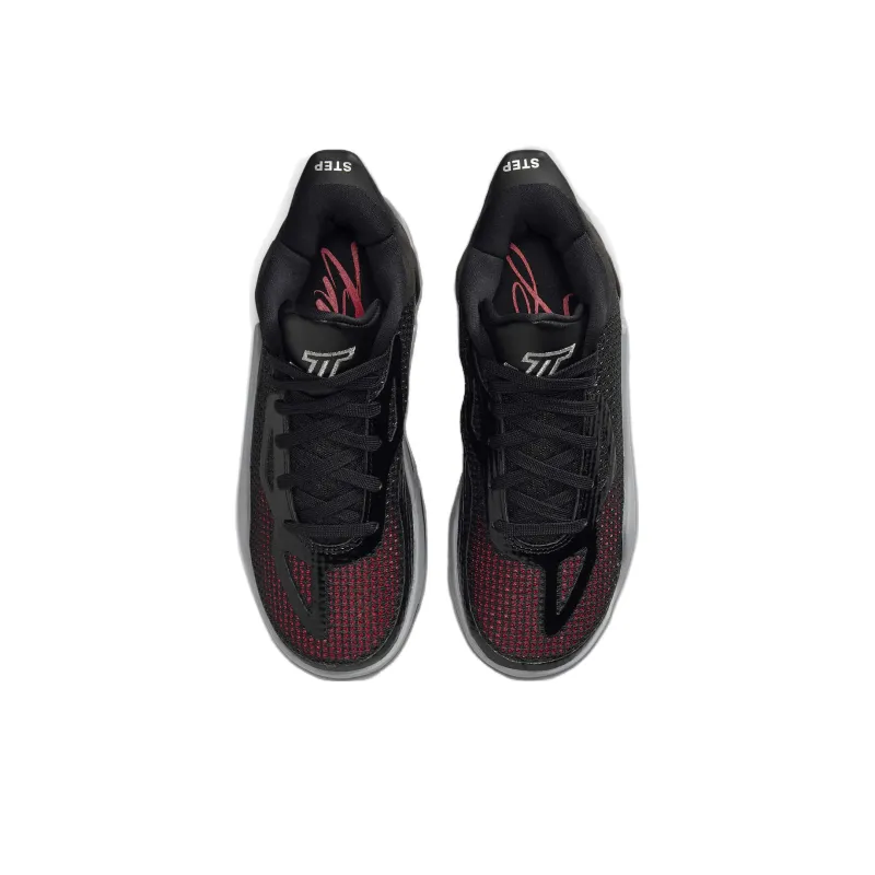 Jordan Tatum 1 'Old School' Abrasion Resistant Low Top Children's Basketball Shoes Black Gray Teenagers-3