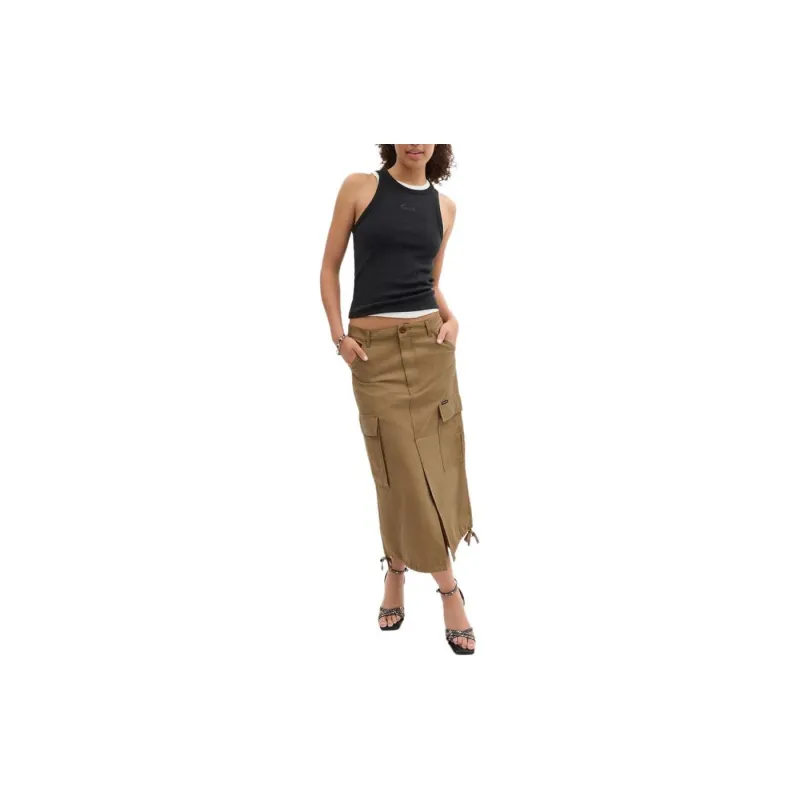 COACH SS24 Casual Long Skirt Women's Khaki-1