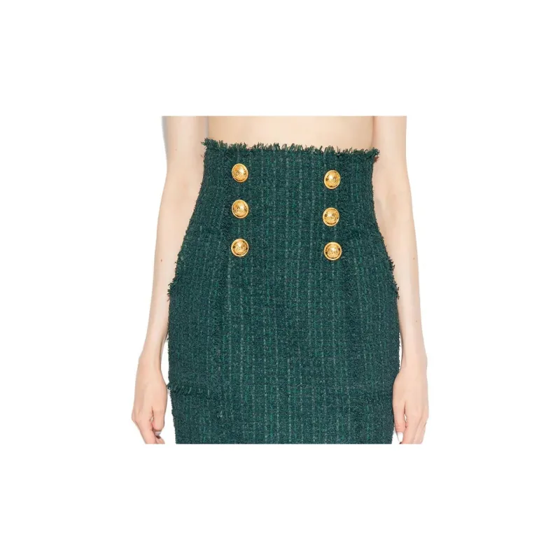 BALMAIN Tweed Pencil Skirt-4
